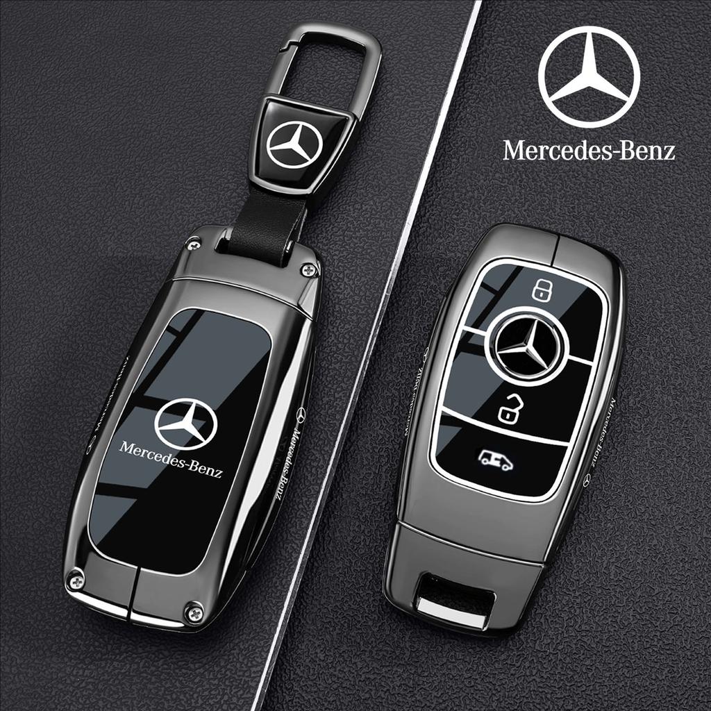 Metal Car Remote Key Case Cover Shell for Mercedes Benz A C E S G Class GLC CLE CLA W177 W205 W213 W222 X167 AMG Accessories f1