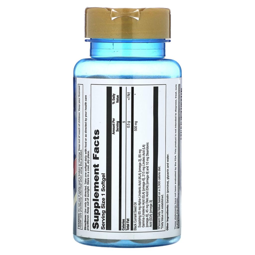 Nature'S Life, Blackcurrant Oil, 500Mg, 90 Mini Softgels