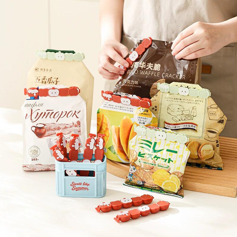 Magnetic Refrigerator Sealing Clip Creative Refrigerator Storage Box Household Snack Tea Sealing Clip