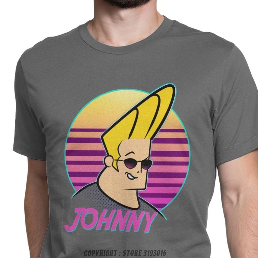 Johnny Bravo Wave Magliette 3D da Uomo Cartoni Animati Occhiali Cartone Animato Vintage Maglietta Larga Camisas TShirt Camisas Hombre