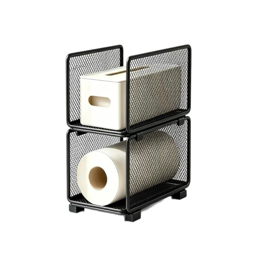 1pcs Mesh Construction Cabinet Storage Basket Mesh Shelving Unit Rack  For Household Use