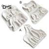 3 stilar Fondantform Flexibel Slitstark Elefant Lejon Giraffe Kexform