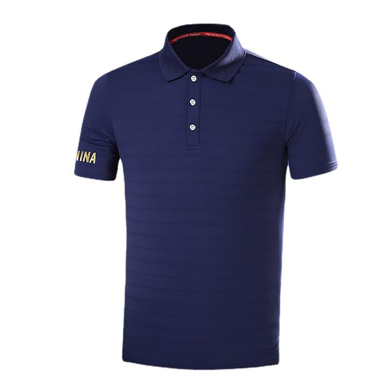Pánská ledová hedvábná polokošile Ležérní polokošile Lehká obchodní klopa T-Shirt 