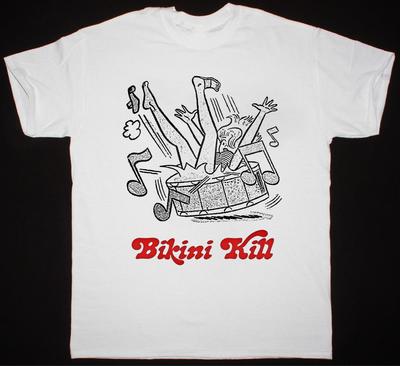 Rare Bikini Kill Cotton Gift For Fan T-Shirt White All Size Unisex