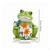 Solar Garden Light with Bird Outdoor Frog Figurine Whimsical for Lawn, Courtyard