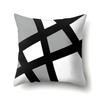 Polyester Pillowcase Peach Leather Velvet Black and White Geometric Printed Pillowcase Waist Cushion Cover Bedside Cushion Cover Bedside Cushion Cover