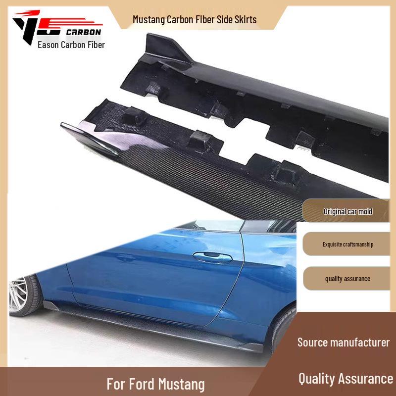 Mustang Carbon Fiber Side Skirts for 2015-2022 Models