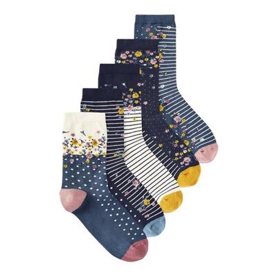 Ex Store Damen/Damen Sortierte Designs Baumwollsocken (Packung mit 10)
