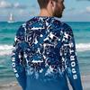Mens Quick-Dry Long Sleeve UPF Sun Protection Fishing Shirt With Camo Print Breathable Outdoor Tee Hiking Cycling Running