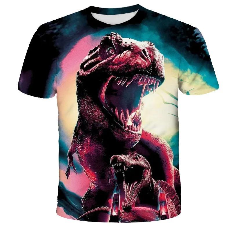 Dinosaurier T-Shirt Kinder Geburtstagsgeschenk T-Shirts Babykleidung Kinder Jungen Mädchen Dinosaurier T-Shirts 3D Gedruckt Cartoon