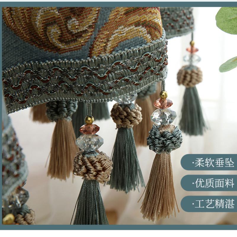 Luxxury Large Tassel Pendant TableclothThicken Round Table Cloth Neil Jacquard Living Room Coffee Cover Gift Home Wedding Decor