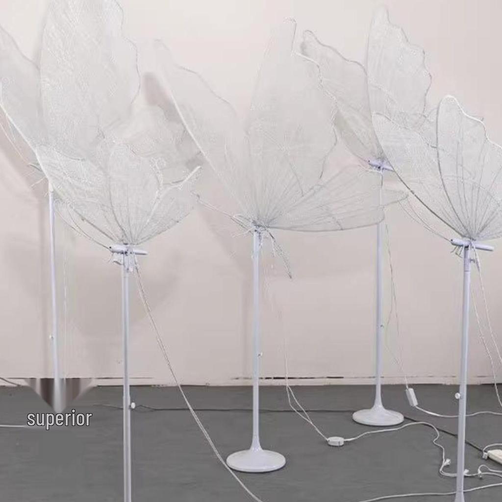 Luminous Butterfly Wrought Iron Wedding Aisle Chandelier Decor Props