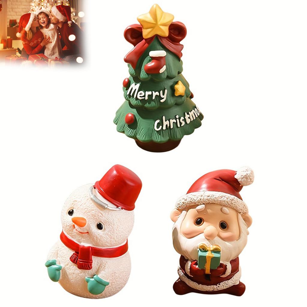 Desktop Resin Christmas Miniature Portable Movement Wonderful Table Top Decor Suitable for School Shop