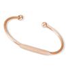 Minimalist Yellow Brass Polished Open C-Shape Bangle Bracelet for Women - European & American Style