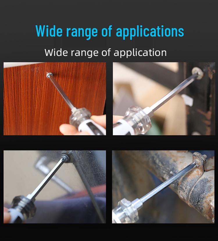 Industrial Grade Magnetic Screwdriver Set - Super Hard, Impact Resistant, Flat & Phillips Slotted Heads