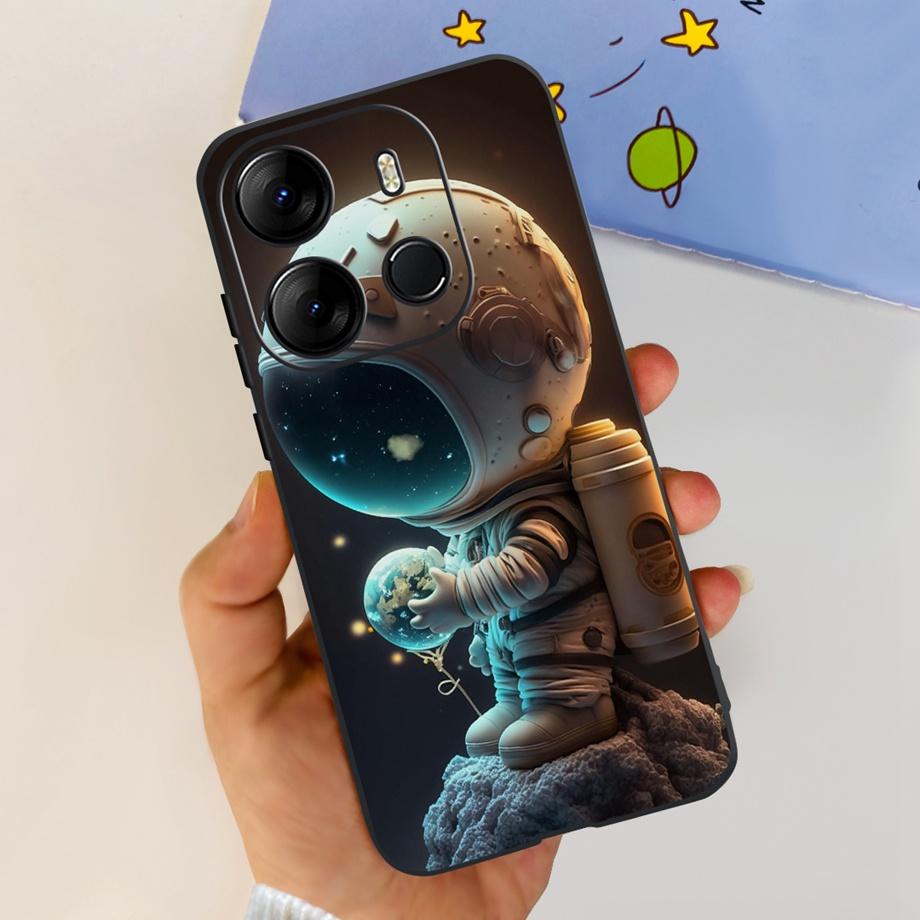 For Tecno Pop 7 BF6 Pop 7 Pro 7PRO BF7 BF7h Case Soft TPU Matte Silicone Bumper Coque Fundas Marble Space Man Dragon Etui Pop7