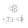 RV Special Bathroom Round Door Lock, Exterior Door Lock Accessories, Modified Compartment & Middle Door Lock
