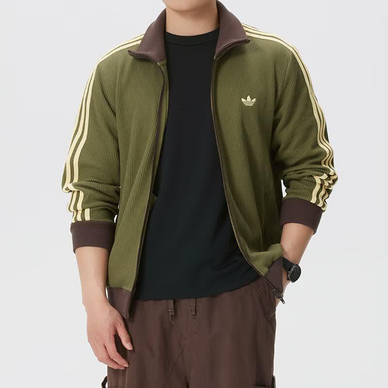 Мужская весенне-осенняя вязаная спортивная куртка Adidas KZ2914 XL