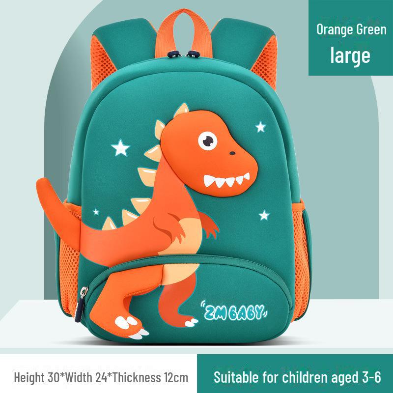 Cartoon Mini Backpack for Kids: Lightweight, Cute Dive Material, Ages 2-5.