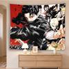 Kagurabachi Anime Tapestry Main Characters Group Print Wall Hanging, Japanese Shonen Manga Aesthetic Background Cloth