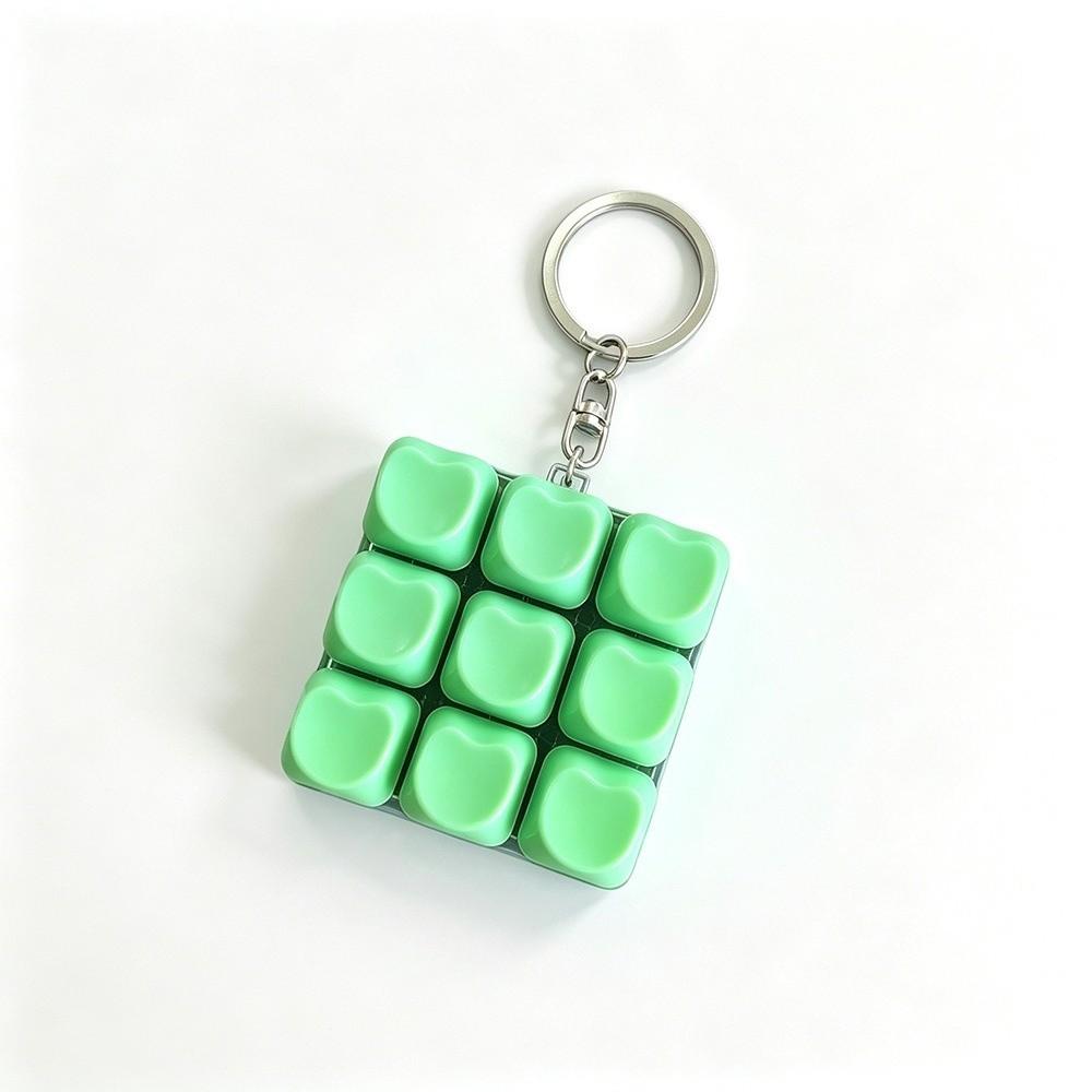 Stress Relief Fidget Button Keychain Pendant Bag Key Decor Unique Fidget Clicker Toy Sensory Play