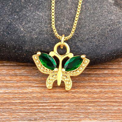 Nidin 8 Colors Fashion Korea Style New Butterfly Pendant Necklace Gift For Girl Cute Lovely Neck Jewelry Wholesale Dropshipping