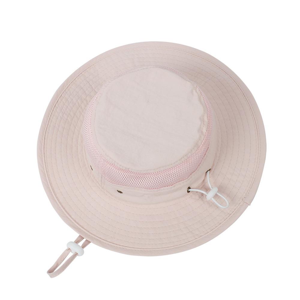 UV Protection Children's Mesh Bucket Hat Adjustable Beach Playing Hat  for Boys & Girls