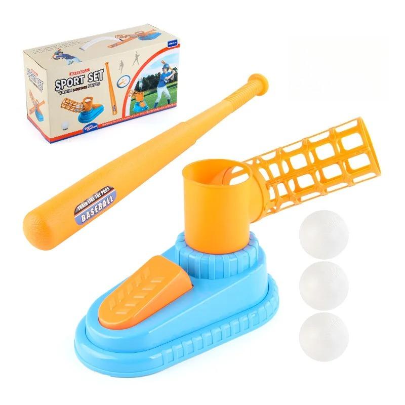 Adjustable Baseball Throwing Machine Kids Backyard Game Set Automatic Pitching Machine Outdoor Sports Toy for Children