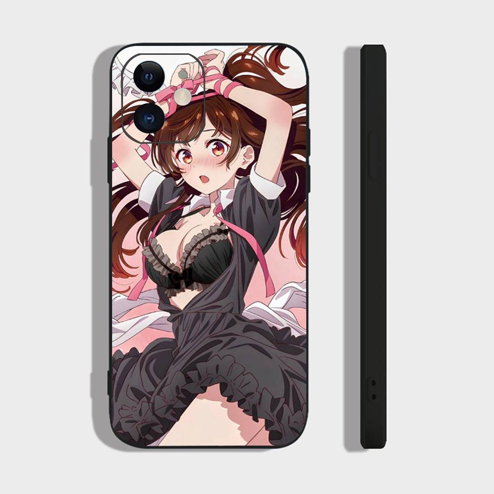 Mizuhara Chizuru Anime Rent-A-Girlfriend Phone Case For IPhone 17 Air 16 15 14 13 Pro Max 11 12 Black Silicone Cover