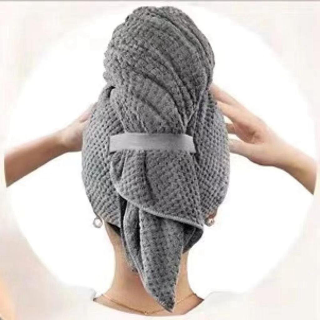Absorbent Quick-drying Hat With Tie Towel