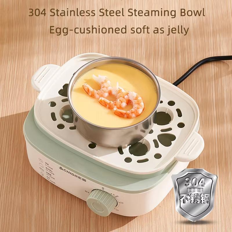 350W Electric Boiler 16 Eggs Automatic Breakfast Machine Timing Egg Custard Food Warmer Steaming Cooker 220V