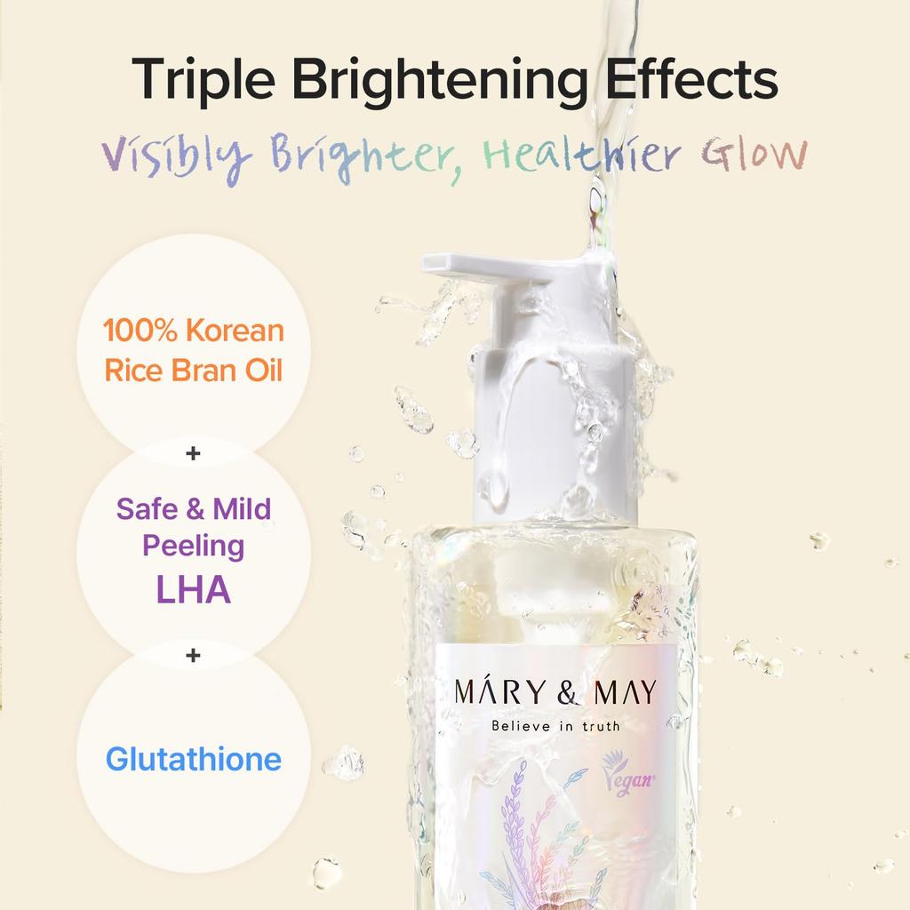 Mary&May Rice Glutathione LHA Cleansing Oil 200ml/6.76fl.oz AUTHENTIC STORE