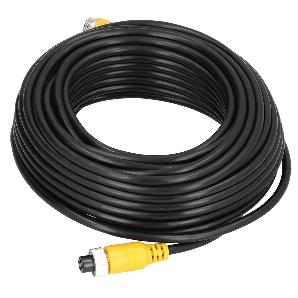 50ft 4Pin Car Video Extension Cable with Waterproof Shielded for CCTV Rearview Camera Truck Trailer