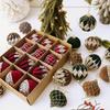 Irregular Flocking Painted 6cm 12-Piece Christmas Tree Ornaments (2025)