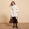 Sancai 2025 Winter Alpaca Blend Stand Collar Double-Faced Mid-Length Wool Coat