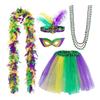 Mardi Gras Celebration Costume Hat Masquerade Mask Festival Theme Party Sequins Headband Boa Carnival Party Accessories