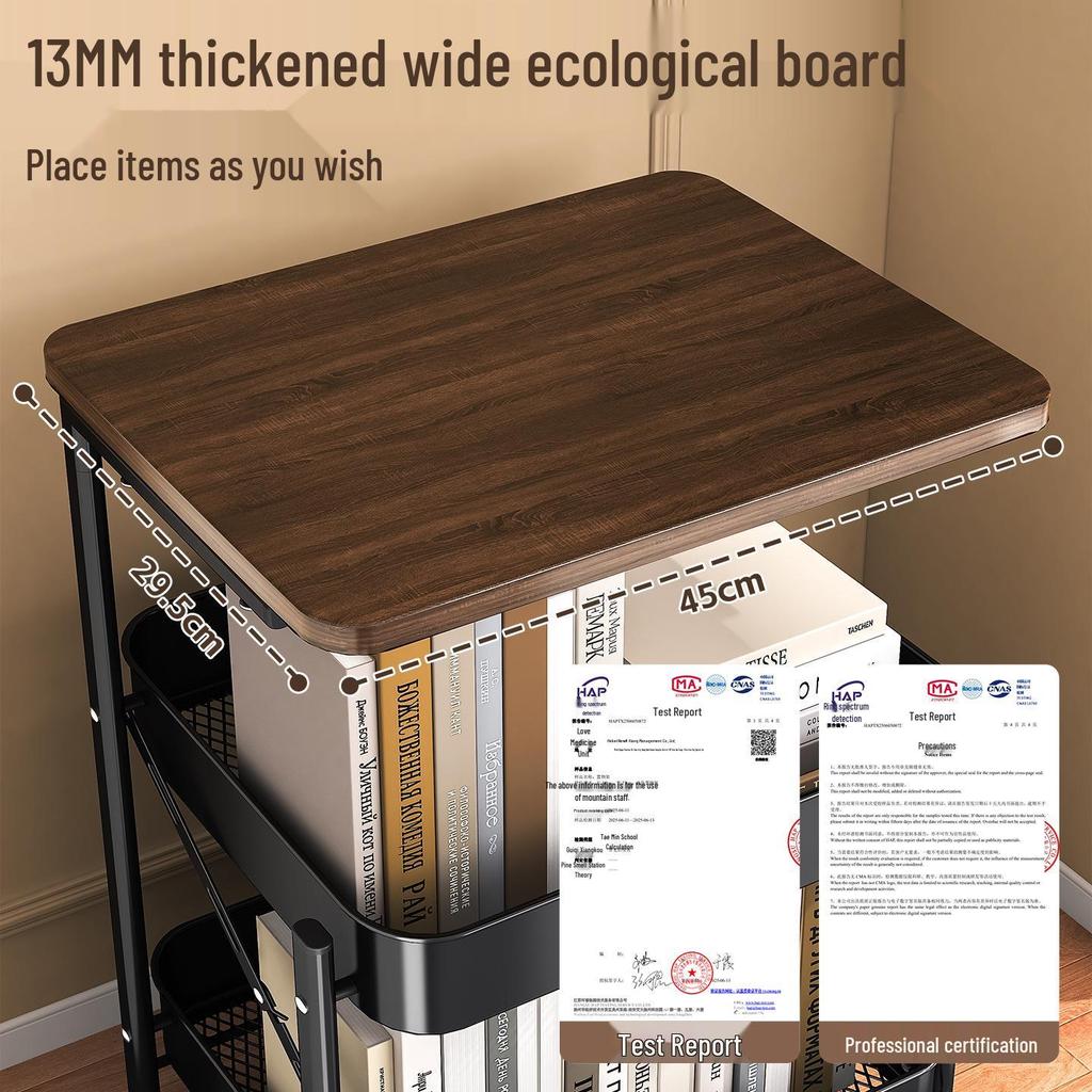 Beweglicher mehrstöckiger Snack- und Kaffeetisch: Faltbares Regal für Wohnzimmer & Schlafzimmer