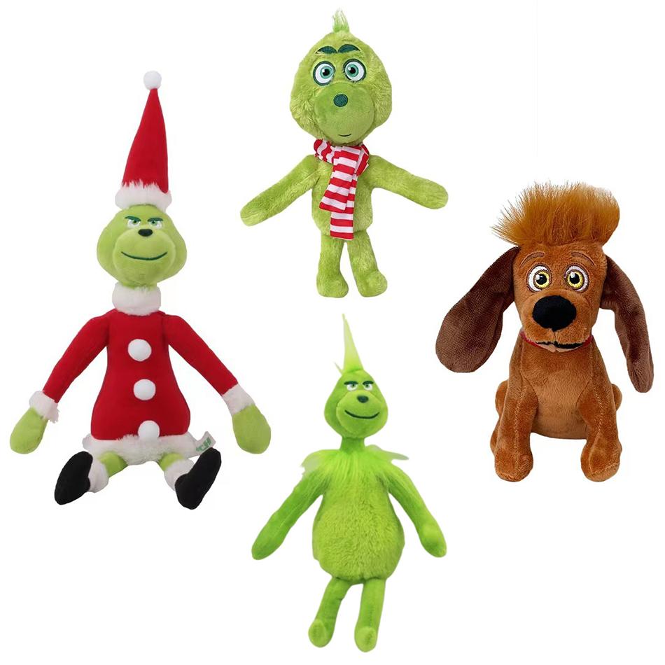 Anime-Grinched-Plüschtier, Cartoon-Stil, Kawaii, Kindergeschenk, Weihnachtsdekoration, weiche Stoffpuppe für Kinder, Weihnachtsgeschenk