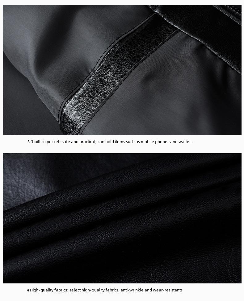 2023 Men's Stylish Leather Motorcycle Jacket - Slim Fit, Handsome Korean Style for Spring & Autumn