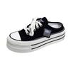Summer new thick-soled heightening slippers female lazy one-pedal trend half-drag fashion casual espadrilles