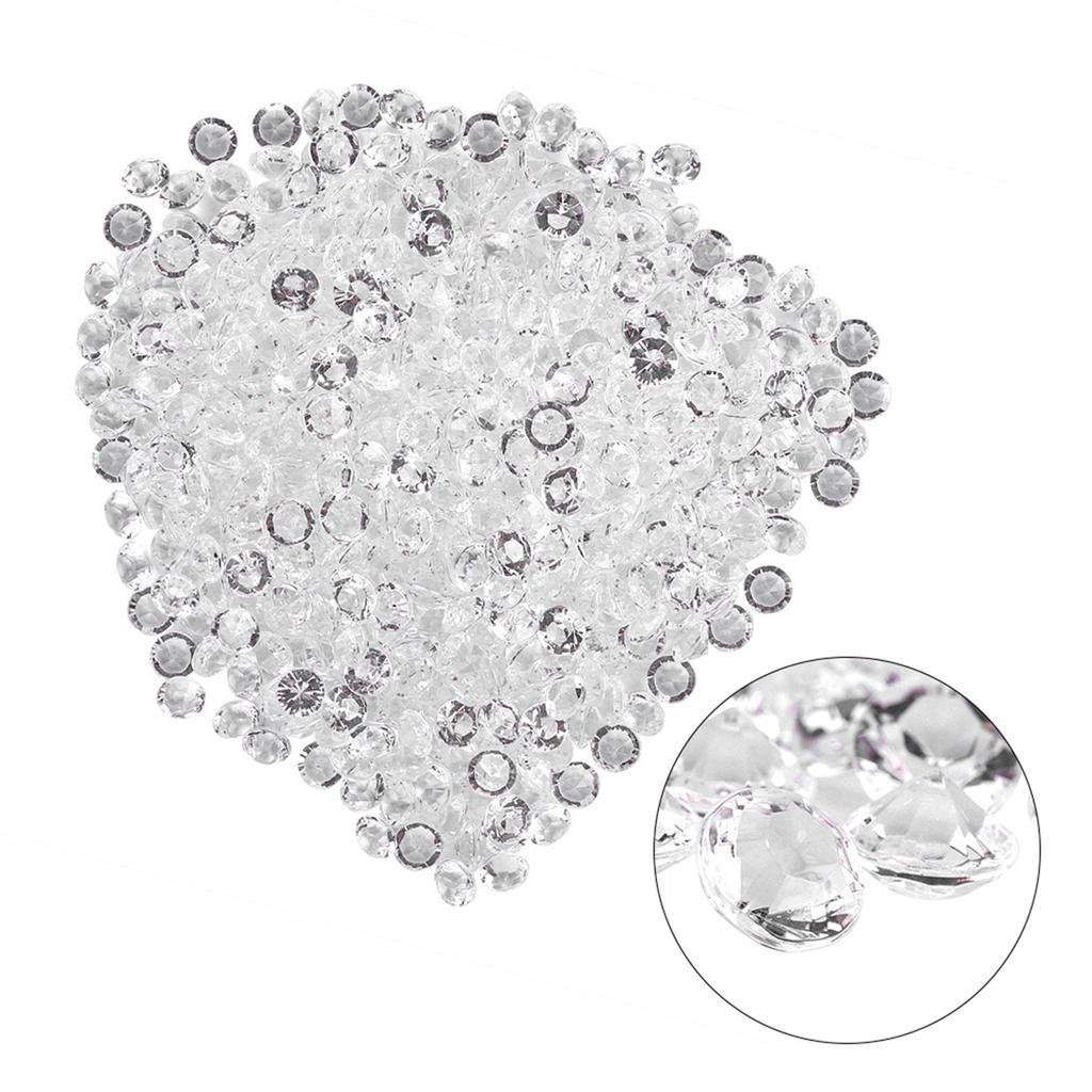 Transparent Acrylic Beads Wedding Party Ornament Beautiful Accessories Decor(8mm 1000Pcs)