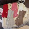 Riding Gloves Keep Warm Full Finger Mittens Fashion Wool Knitting Gloves Girls