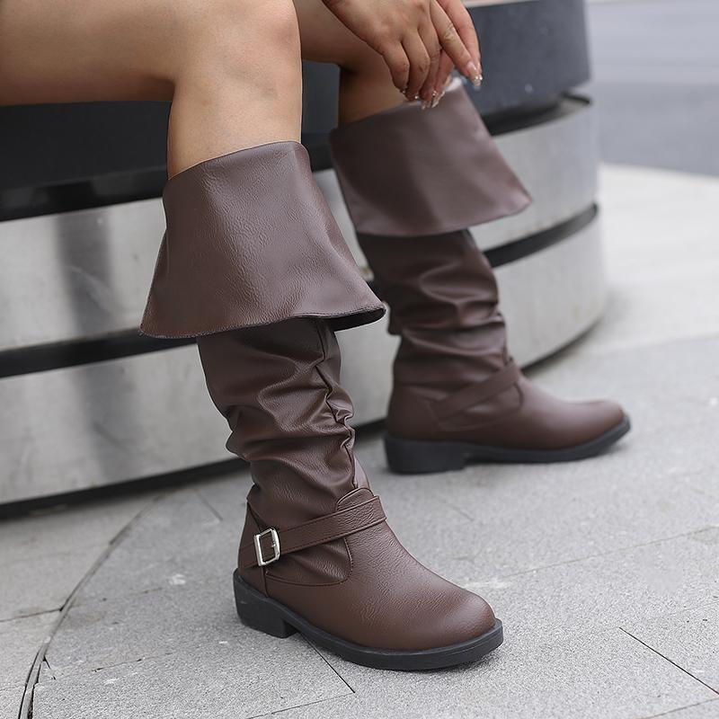 Middelalder Lærstøvler Jack Sparrow Renessanse Halv Haddock Sko Fottøy Larp Piratkriger Vintage Jekkstøvel For Voksen