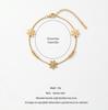 QIAOREN 11946 Elegant Boho Daisy Charm Bracelet Gold Stainless Steel Box Chain Beaded Floral Jewelry for Women EU US Hot Sell