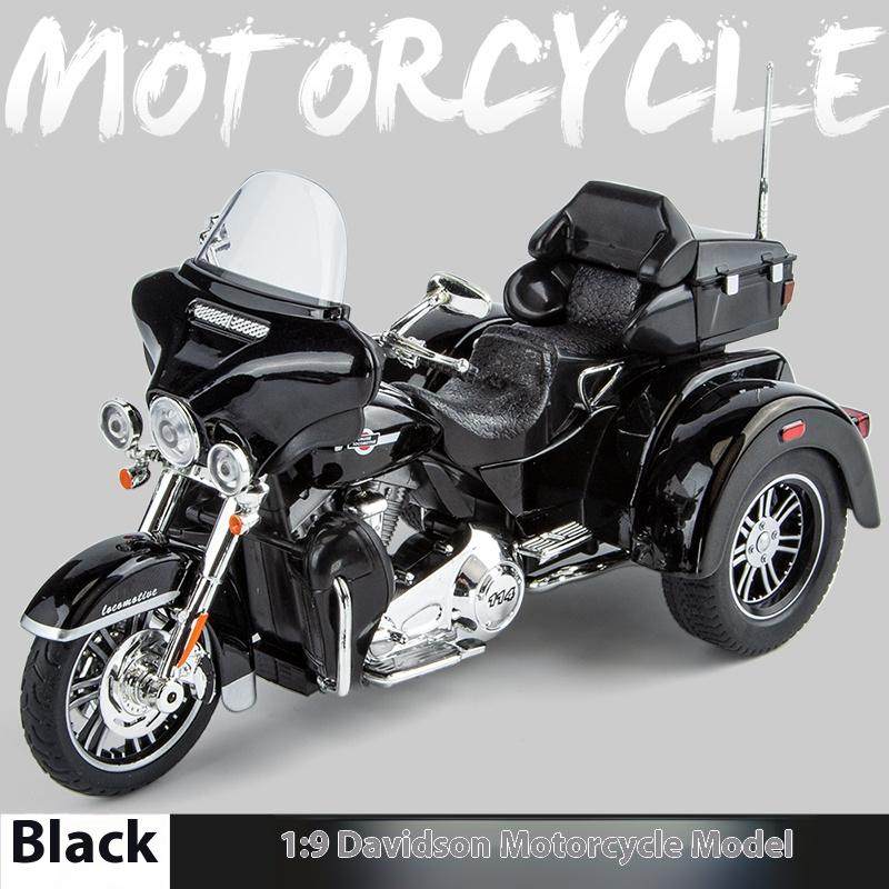 1/9 Scale Harley Davidson TRI GLIDE ULTRA Luxury Tricycle Alloy Diecast Model Motorcycle  Sound & Light  Holiday Gifts for Boyfriend