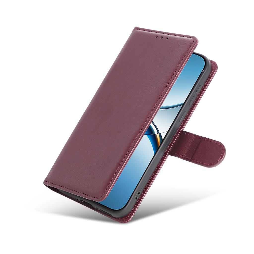 For Oppo Find X8 5G Case Wallet Stand View PU Leather Phone Cover with Wrist Strap