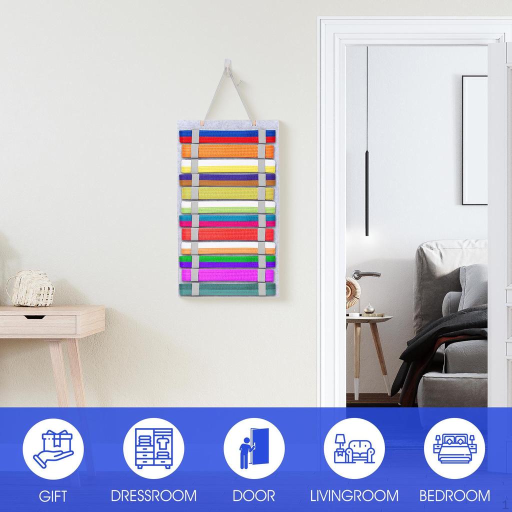 Künstlerischer Gürtelhalter zur Präsentation von Karate- und Taekwondo-Gürteln, Geeignet für Kinder und Erwachsene