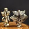 2 piezas Estatua de Latón Vintage del Dios del Amor Cupido Pequeño Adorno Figurilla de Ángel Decoración de Escritorio Accesorios de Decoración para el Hogar para Habitación