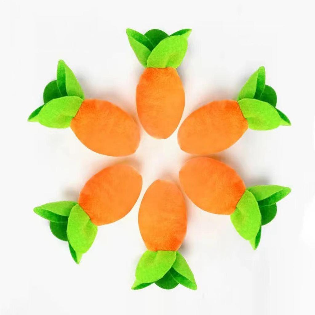 Plüschspielzeug für Hunde in Form einer Karotte, interaktives Hundespielzeug, Plüsch-Puzzle-Spielzeug, 2-in-1, rutschfeste Nasenarbeit, Futterspiele für Haustiere, die aggressiv kauen