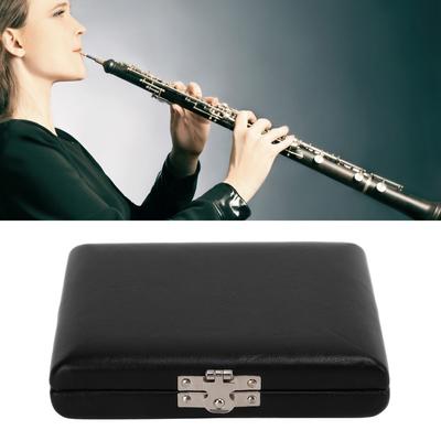 Black Color Reed Case Holder PU Leather+Wood Musical Instrument Accessory  For Oboe Players